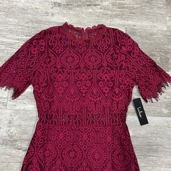 Lulus Burgundy Lace Dress - Picture 6 of 11
